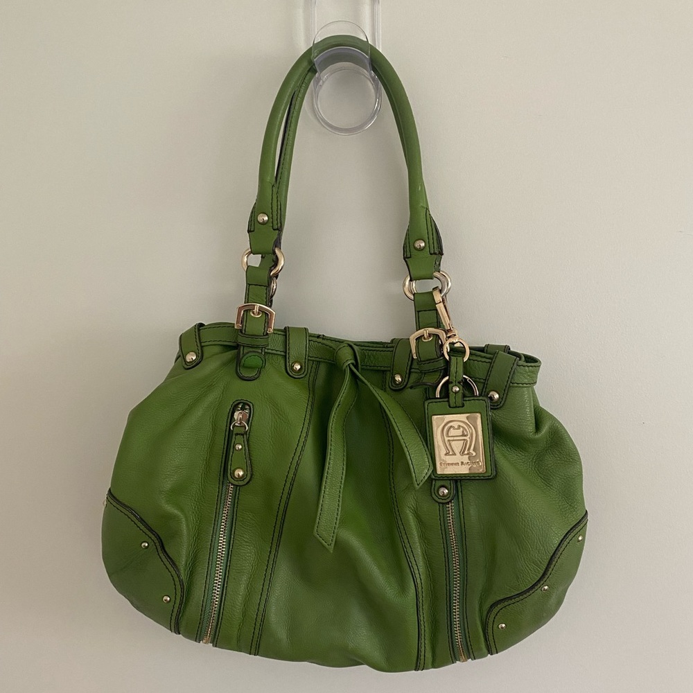 Etienne Aigner Green Handbag (genuine leather)